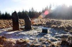 Laggangairn Standing Stones, (HES) - New Luce